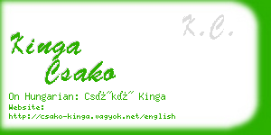 kinga csako business card